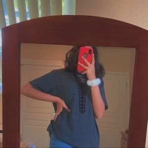 Forever21 Lace up tee